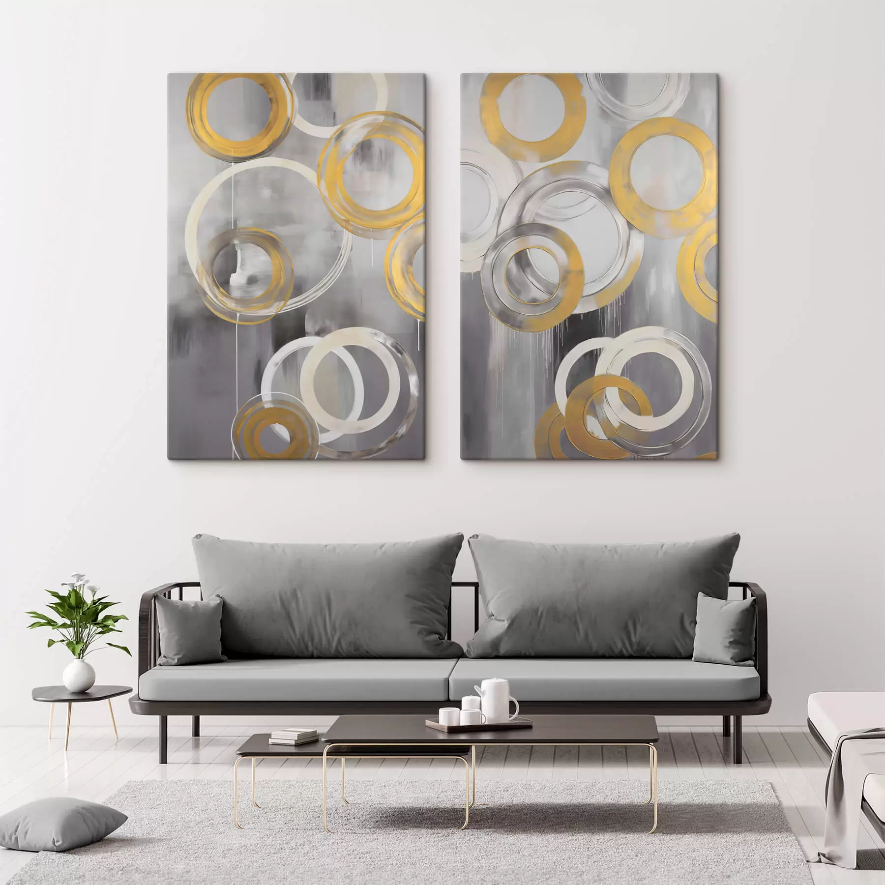  Schilderijen Abstractie met cirkels m00509