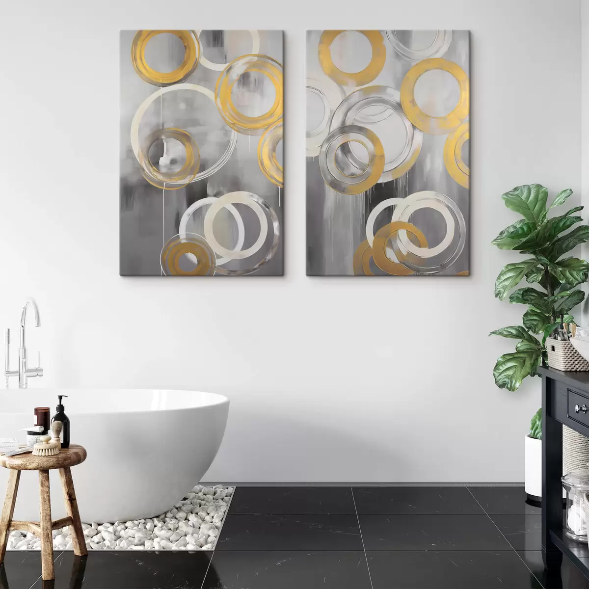  Schilderijen Abstractie met cirkels m00509