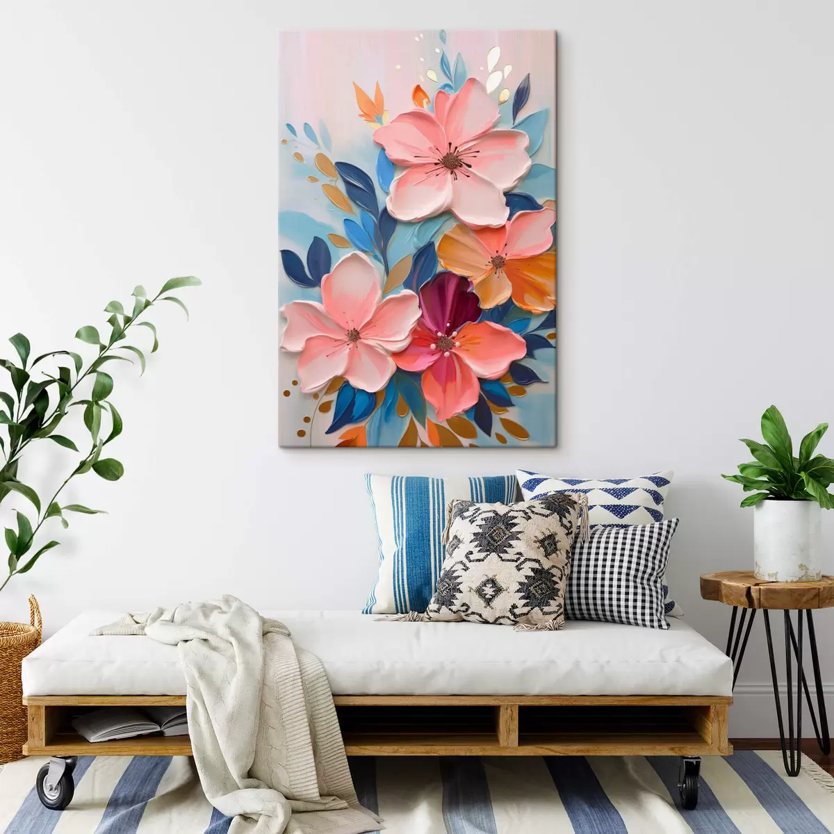  Schilderijen Abstracte kleurrijke bloemen s45064