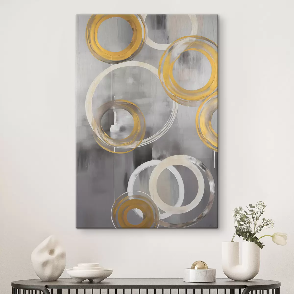  Schilderijen Abstractie met cirkels s45132