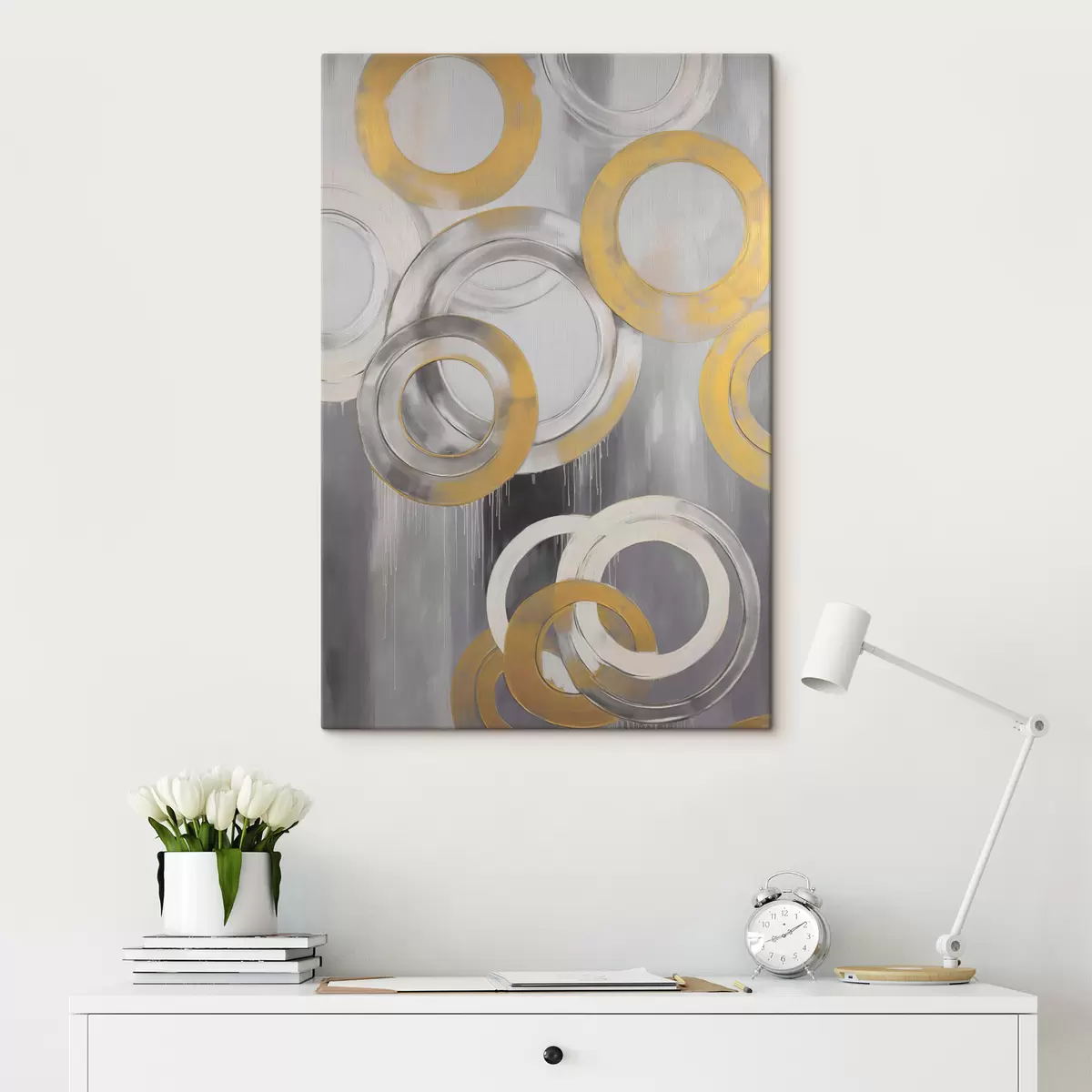  Schilderijen Abstractie met cirkels s45133