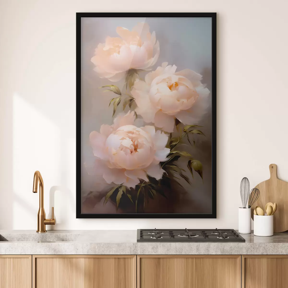 Poster Een boeket pioenrozen f44414