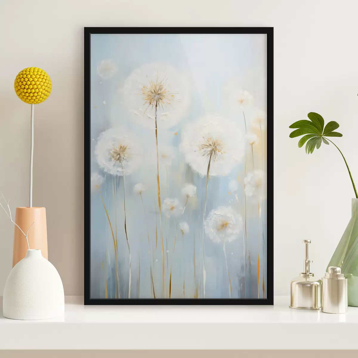 Poster Fijne paardenbloemen f45067