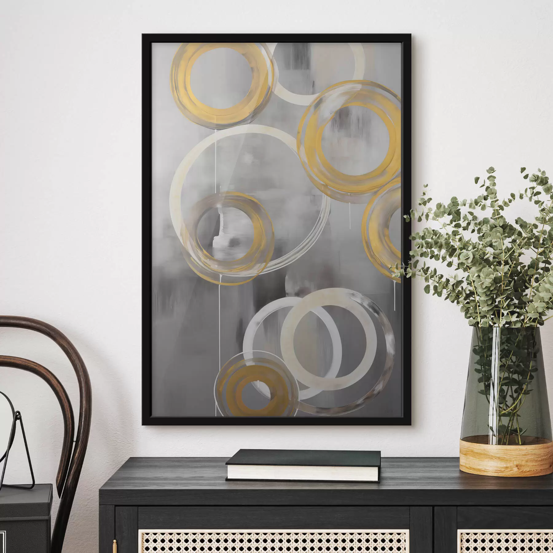 Fotobehang Abstractie met cirkels f45132