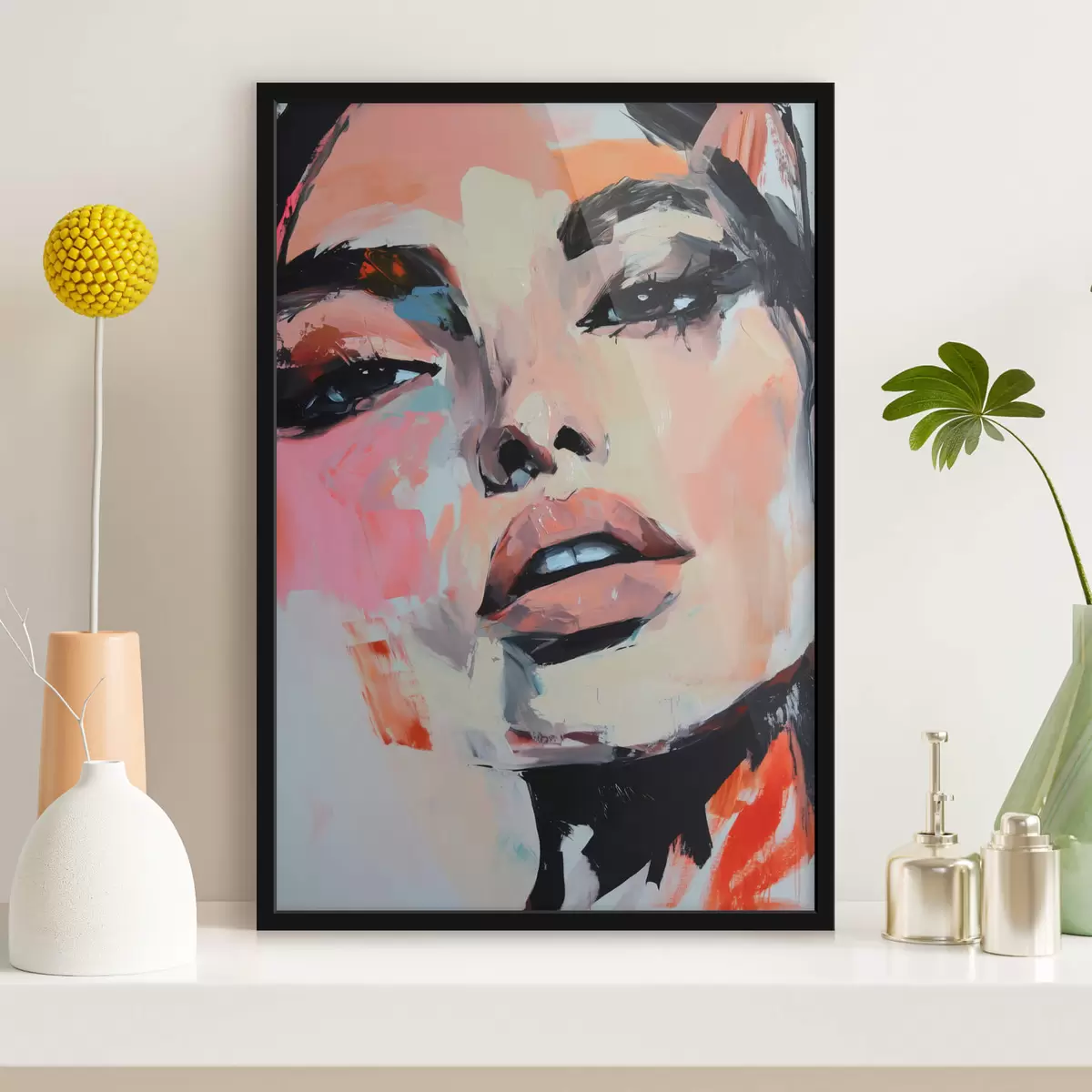Poster Portret van een vrouw f45136