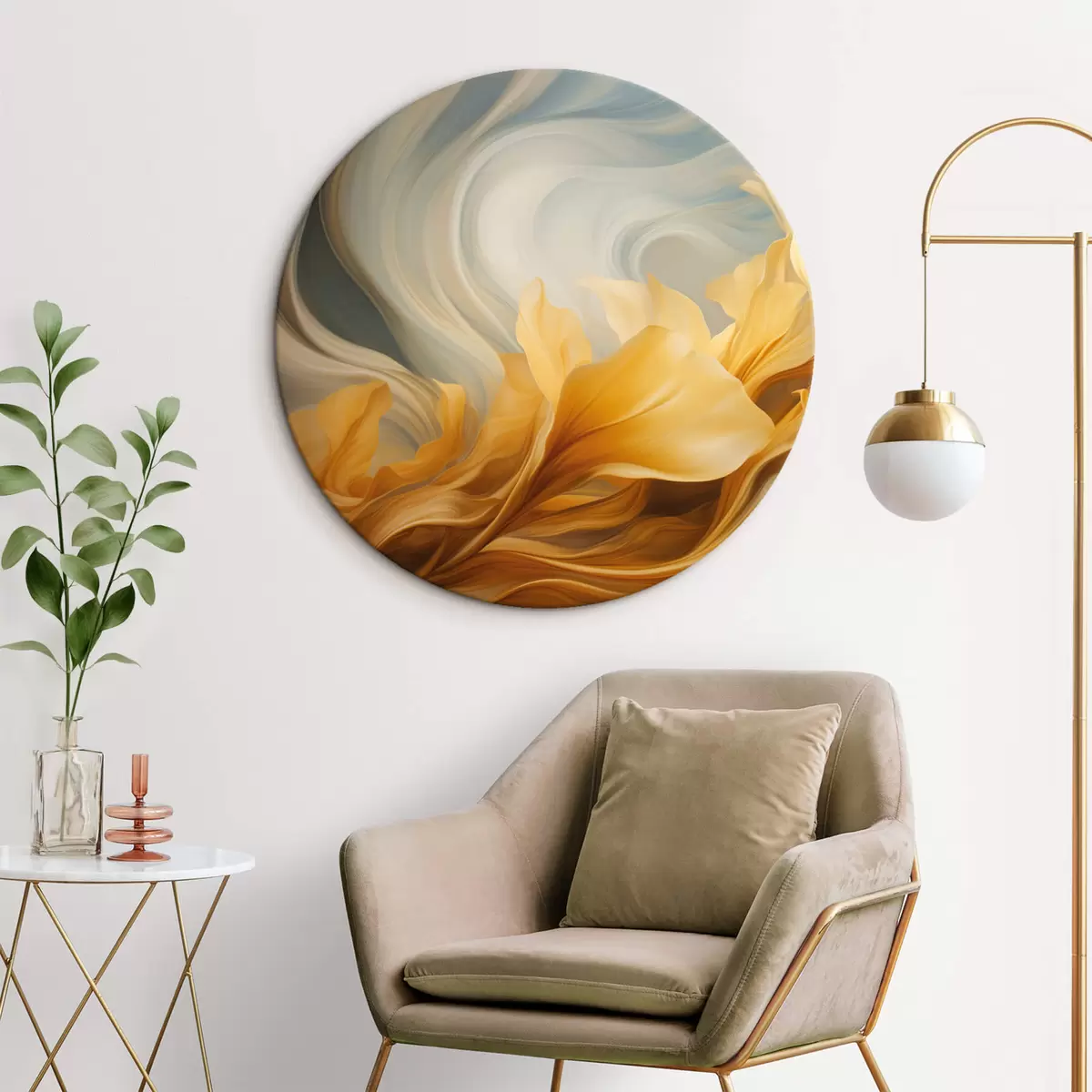 Ronde schilderijen Abstractie r44416