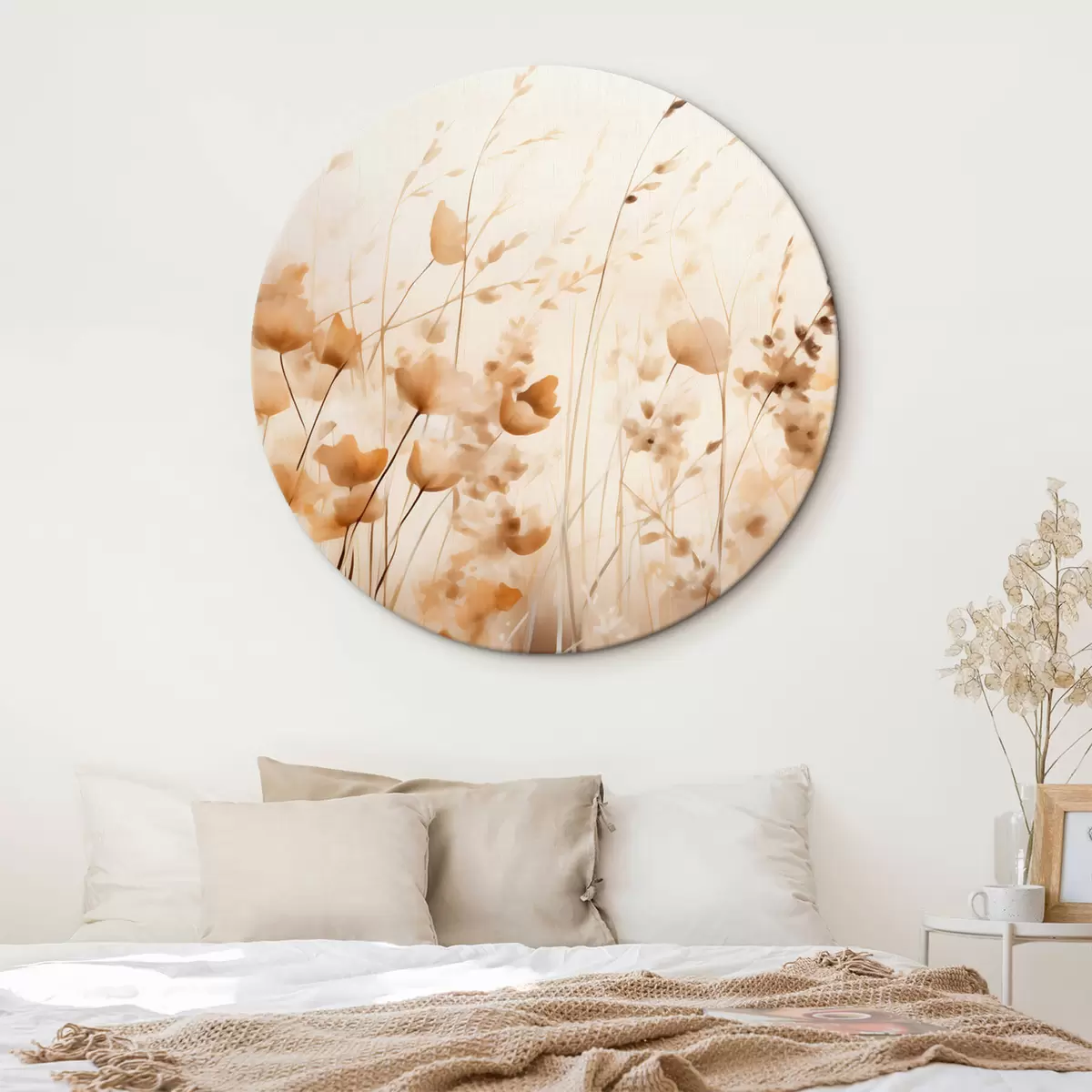 Ronde schilderijen Abstracte wilde bloemen r45063