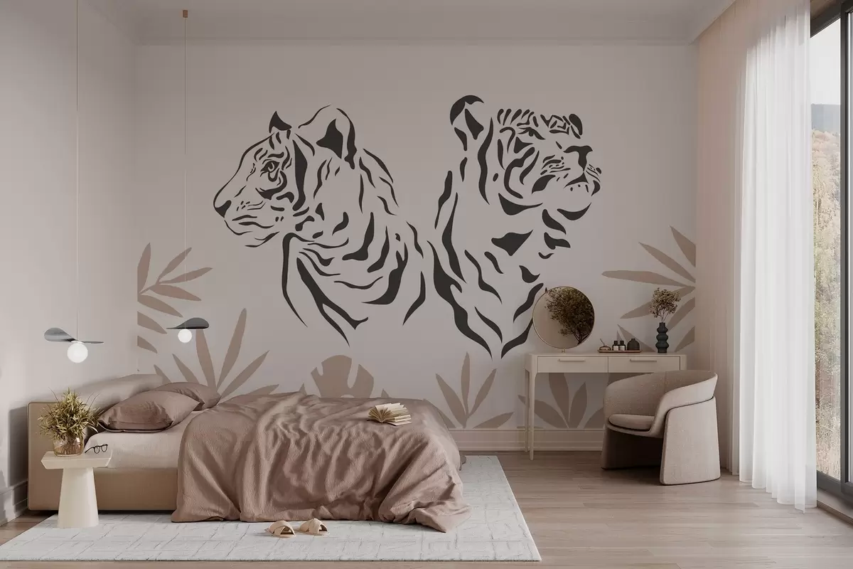 Fotobehang Tijgers w04294