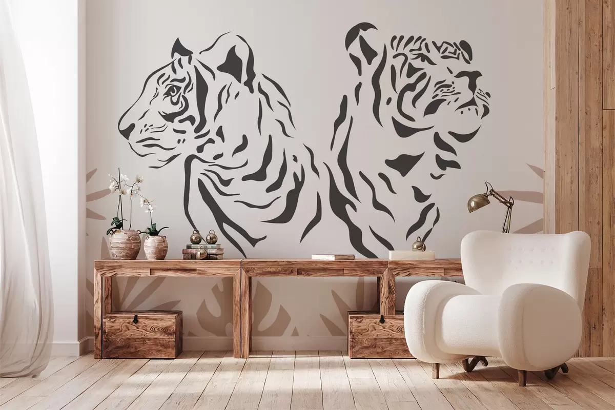 Fotobehang Tijgers w04294