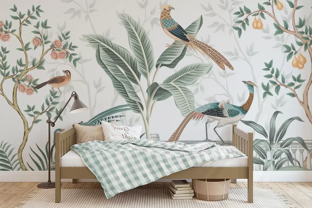 Fotobehang Vogels in de jungle w04296