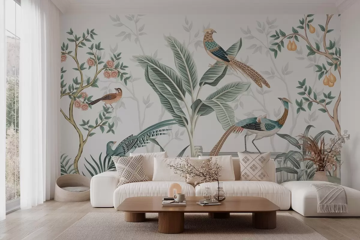 Fotobehang Vogels in de jungle w04296
