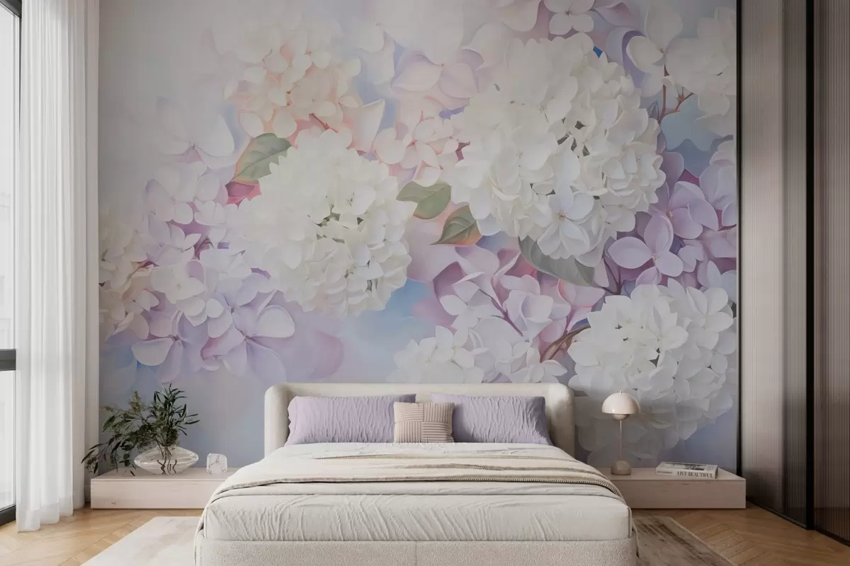 Fotobehang Lila bloemen w04300