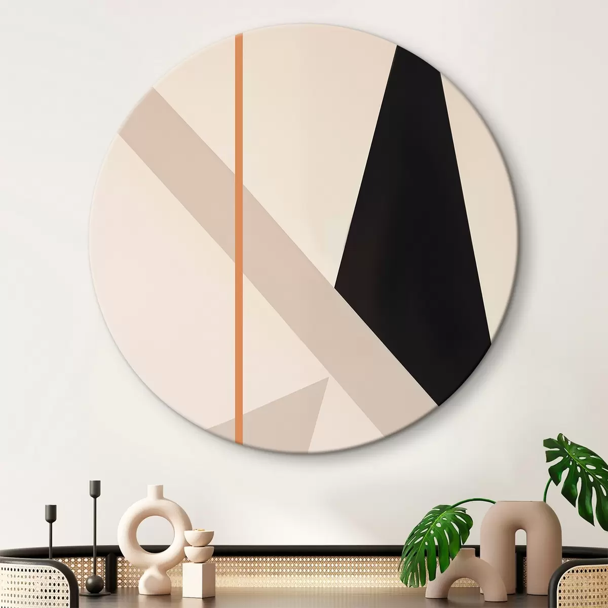 Ronde schilderijen Geometrische abstractie r45211