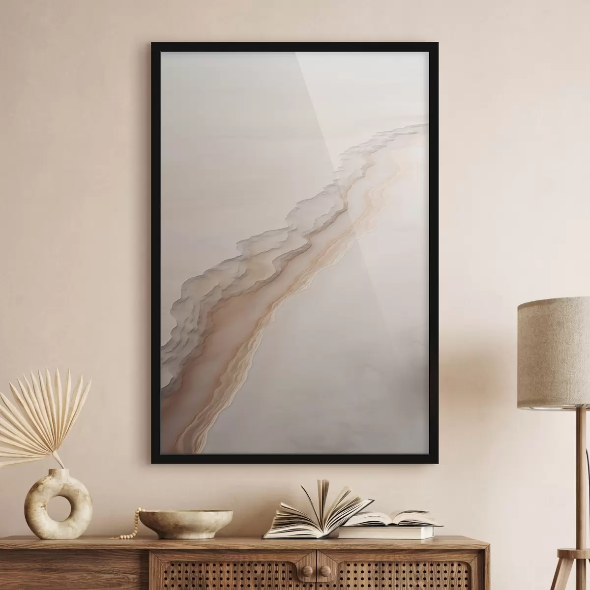Poster Minimalistisch woestijnlandschap f45205
