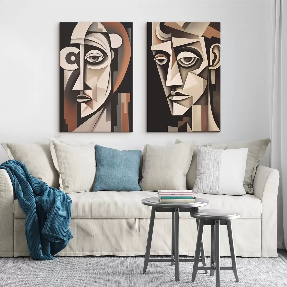  Schilderijen Abstracte portretten in kubistische stijl m00550