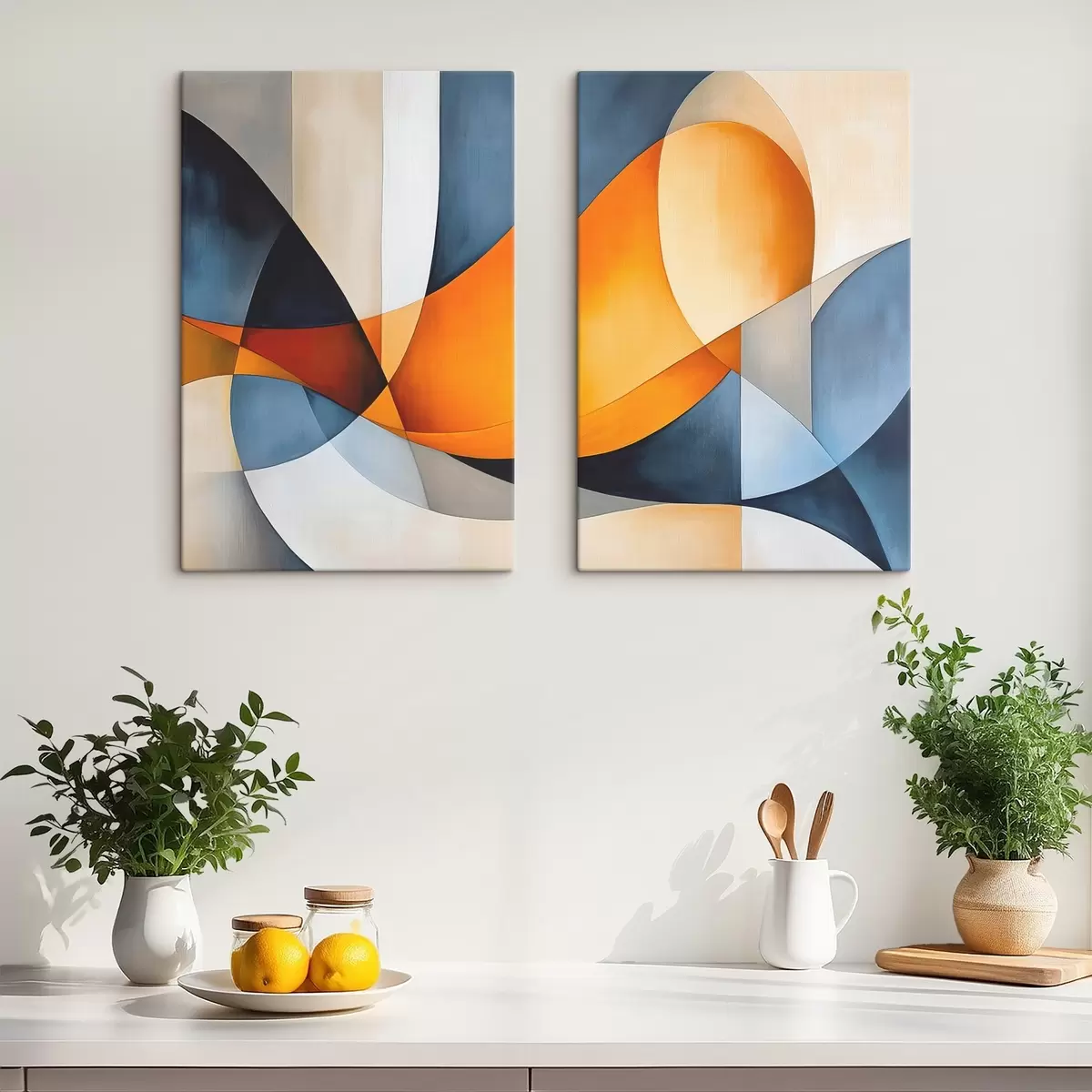  Schilderijen Abstractie met geometrische vormen m00540