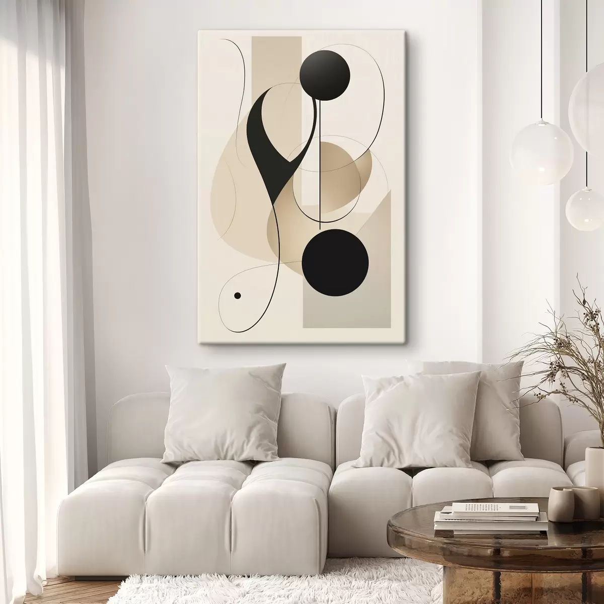  Schilderijen Abstracte curven en vormen s45197