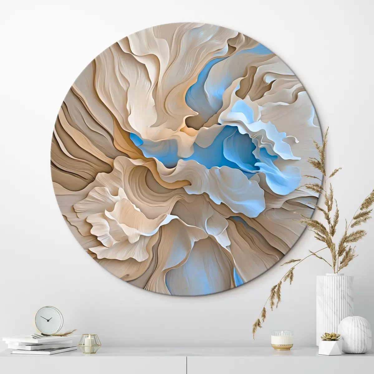 Ronde schilderijen Abstractie r45199