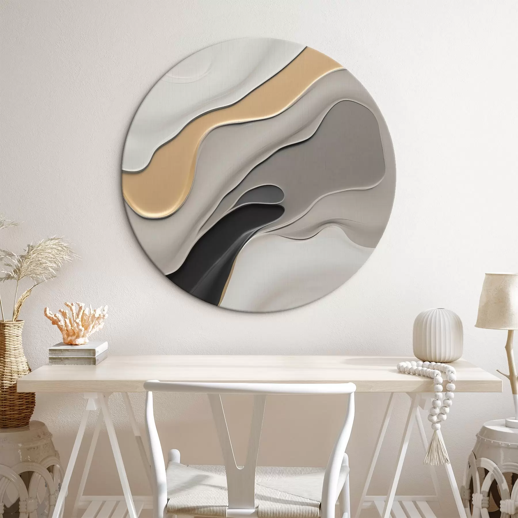  Schilderijen Abstracte elegante rondingen r45204
