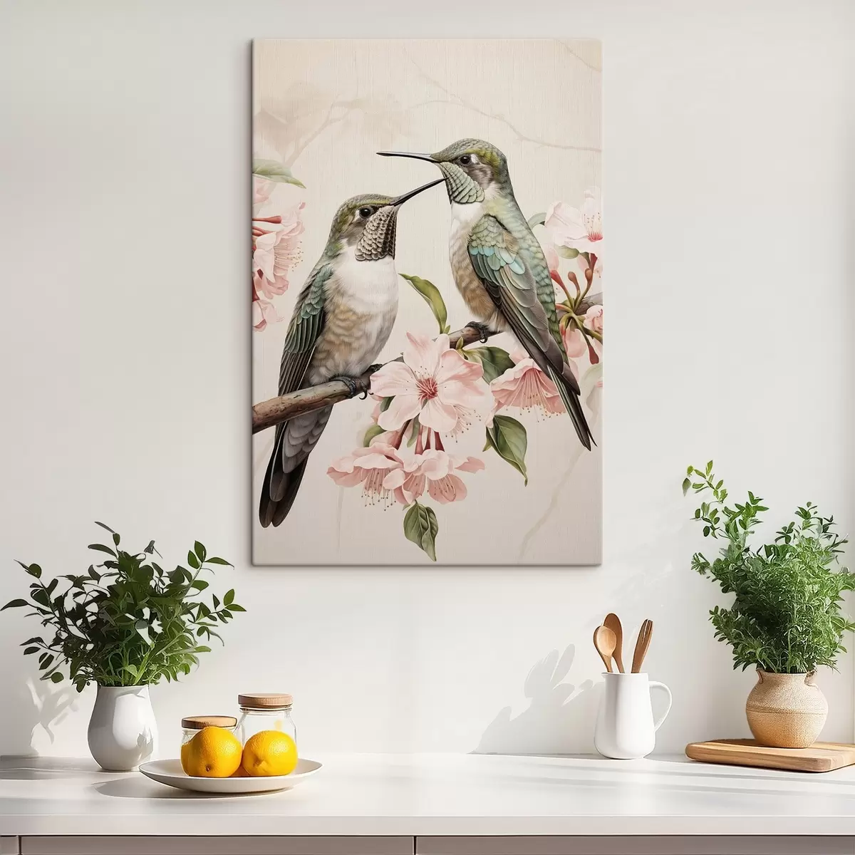  Schilderijen Een paar vogels op een tak s44550