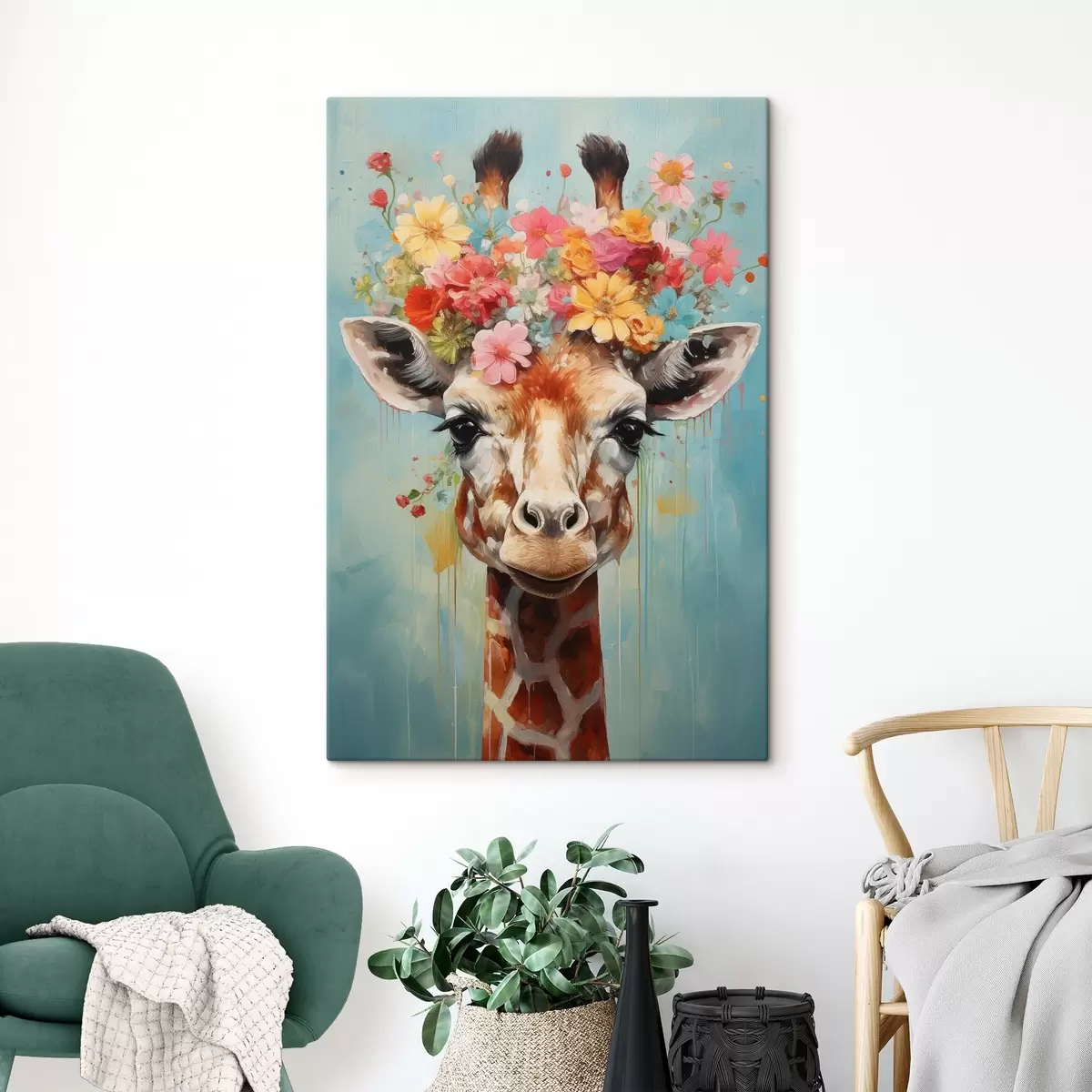  Schilderijen Een schattige giraffe s44557
