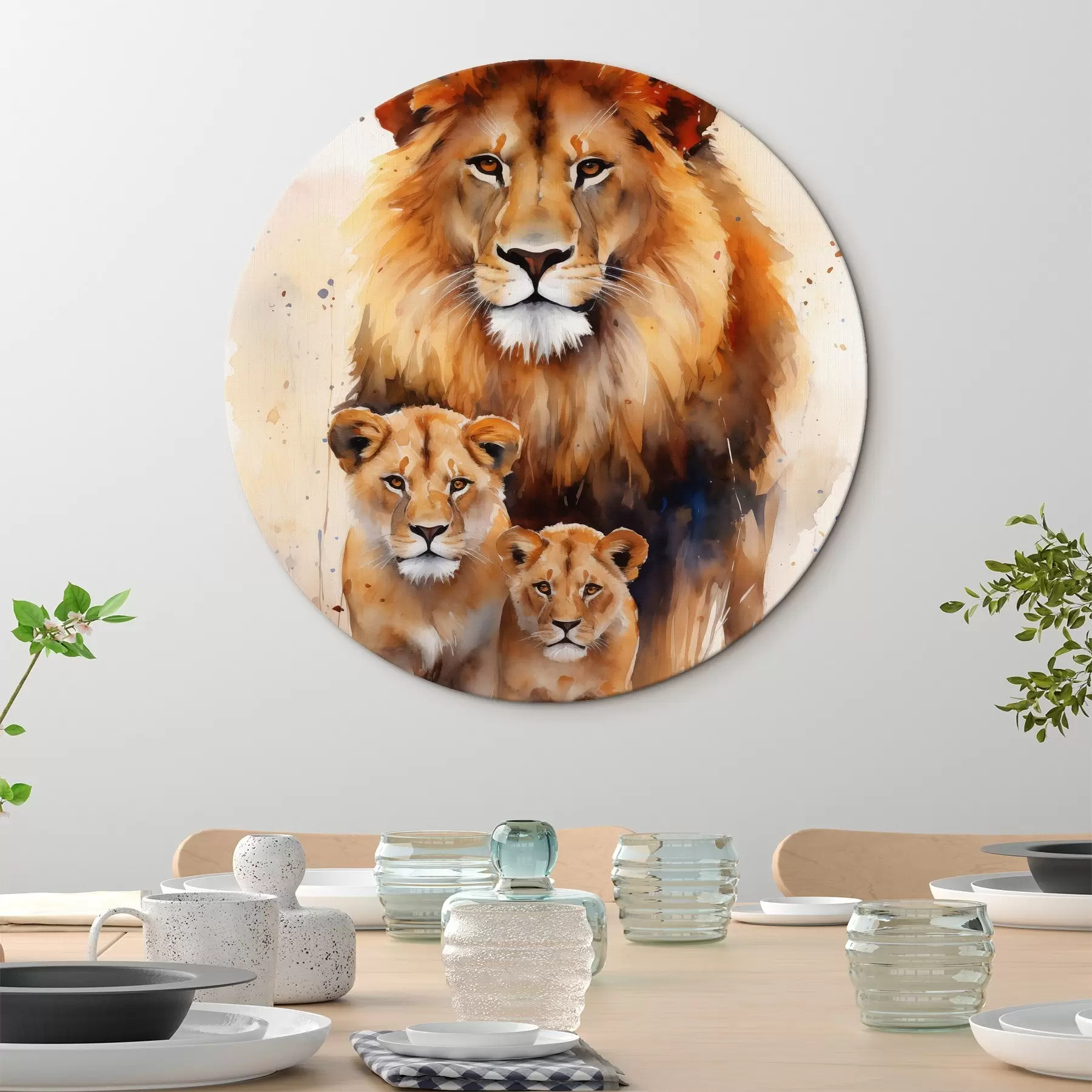  Schilderijen Een leeuwenfamilie r44555