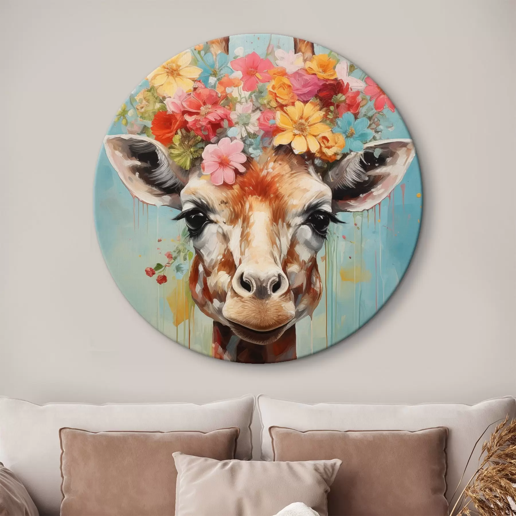  Schilderijen Een schattige giraffe r44557