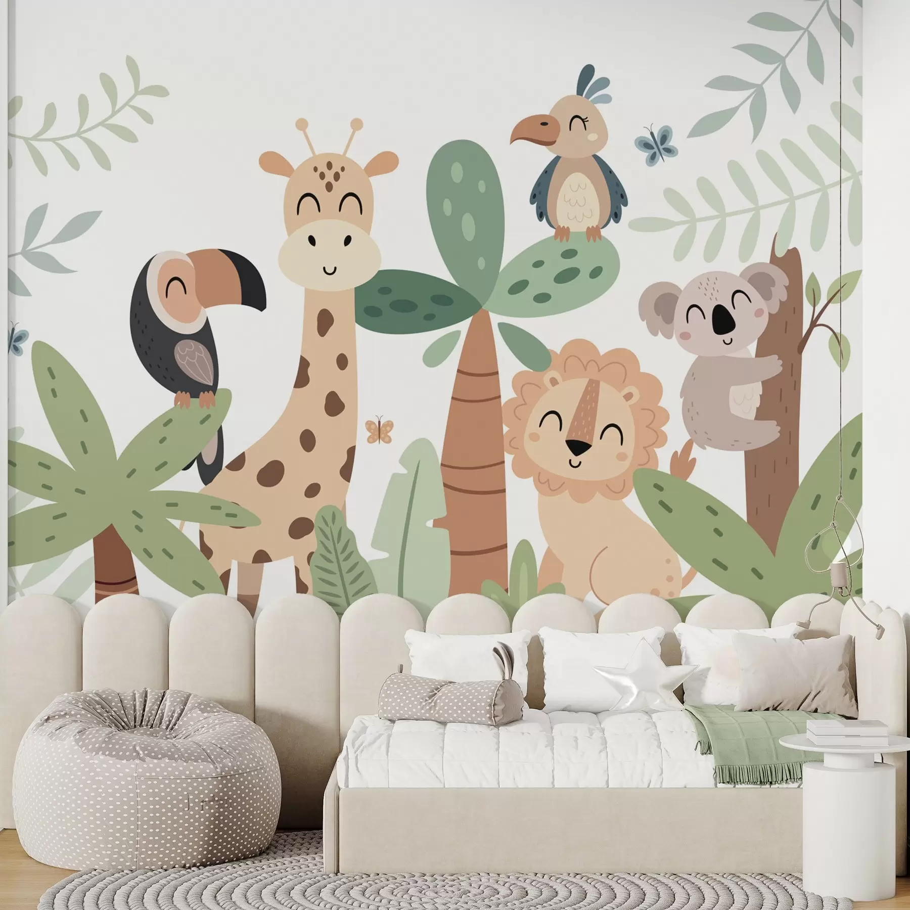 Fotobehang Schattige dieren in de jungle w04357