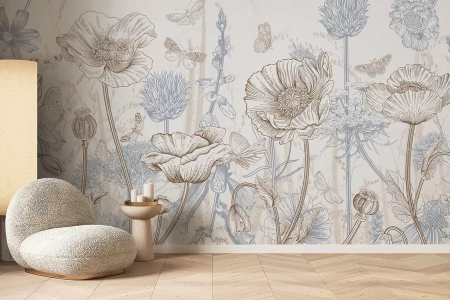 Fotobehang Wilde bloemen w04360