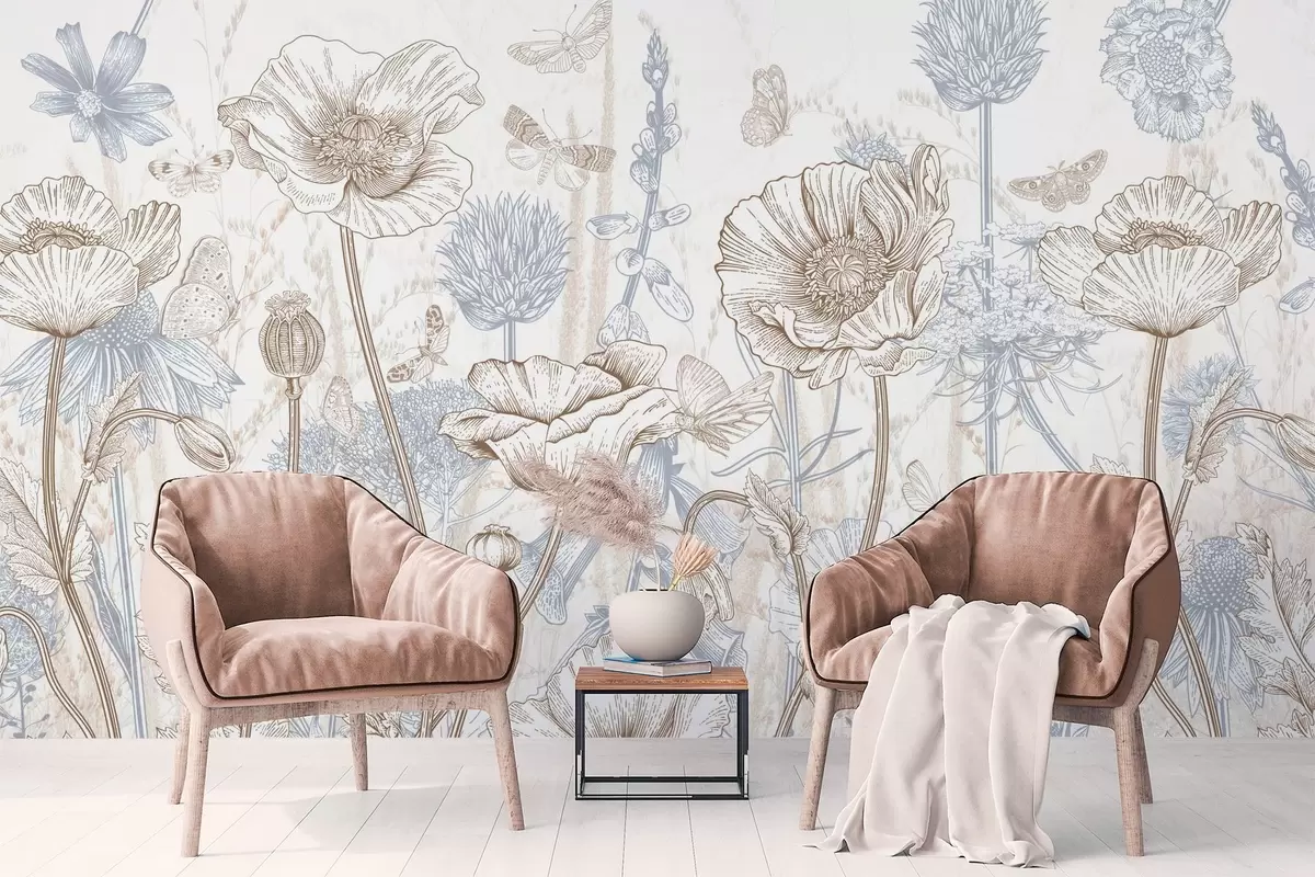 Fotobehang Wilde bloemen w04360
