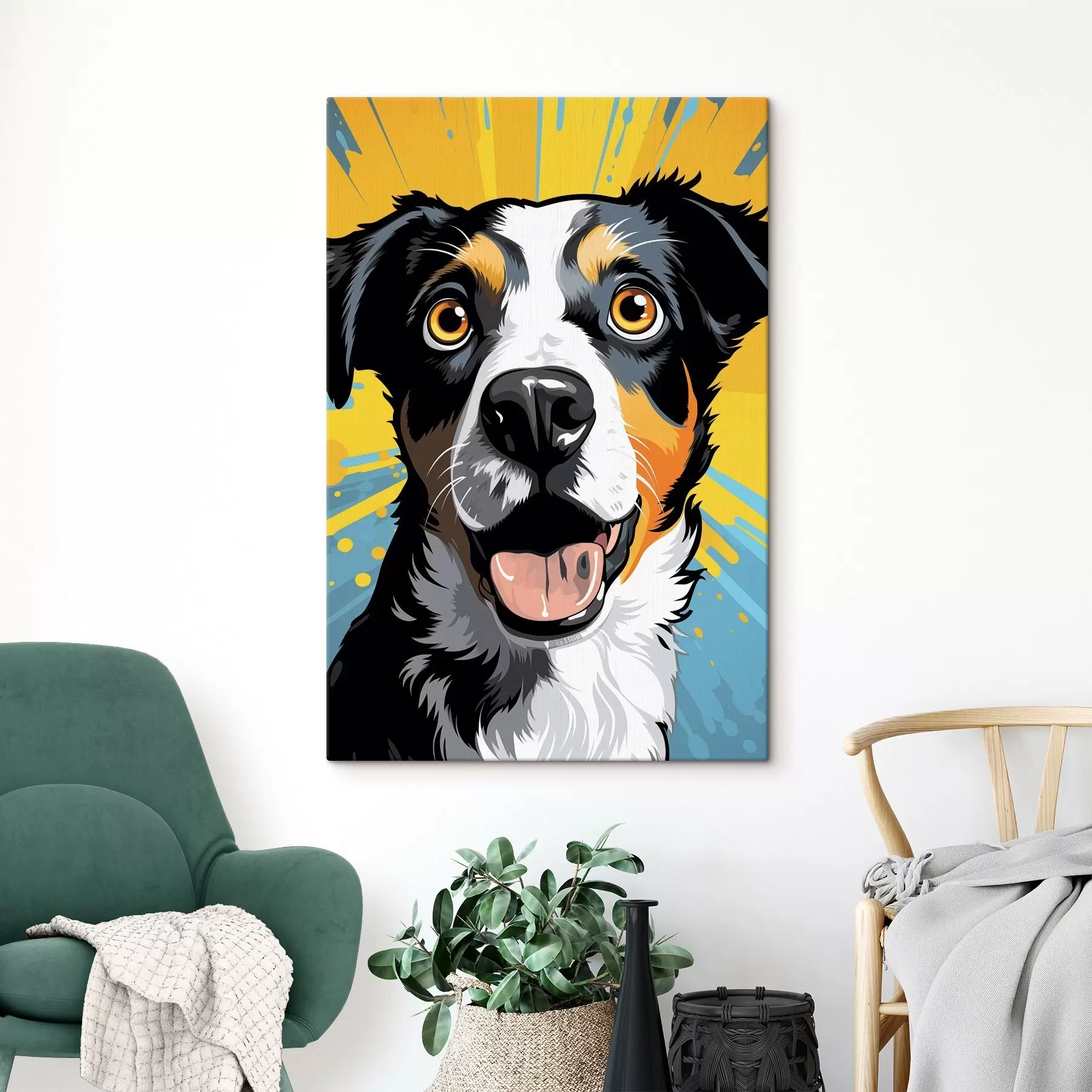  Schilderijen Happy Dog Pop Art s45279