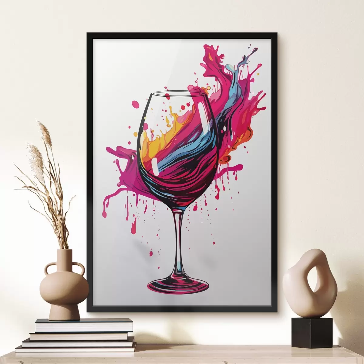 Poster Een glas met verf f45269