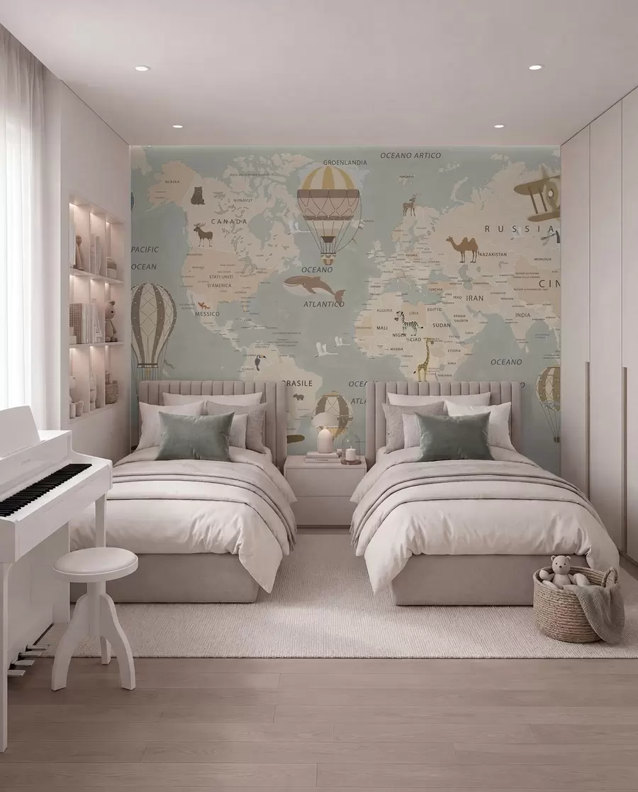 Fotobehang Kleine atlas in het Italiaans u79997