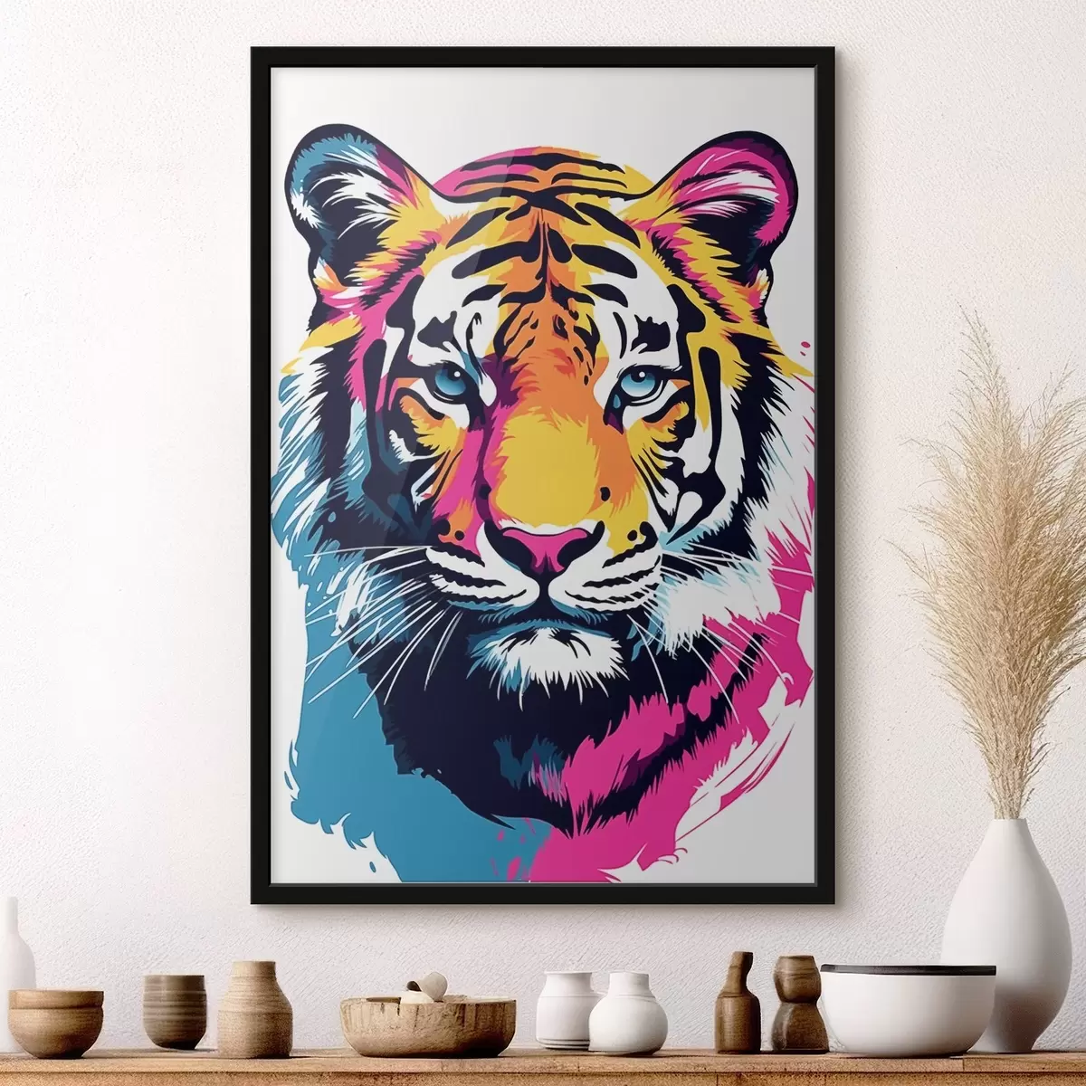 Poster Neon Tijger f45278