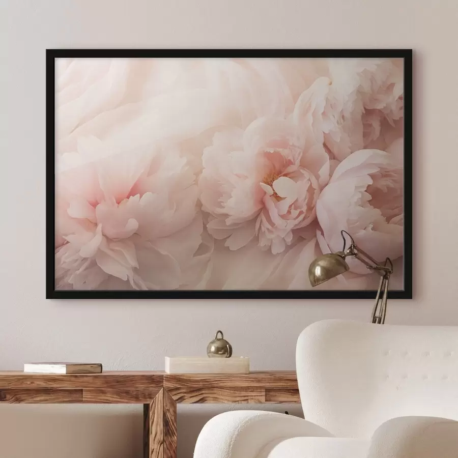 Fotobehang Pioenen in roze kleuren f45296