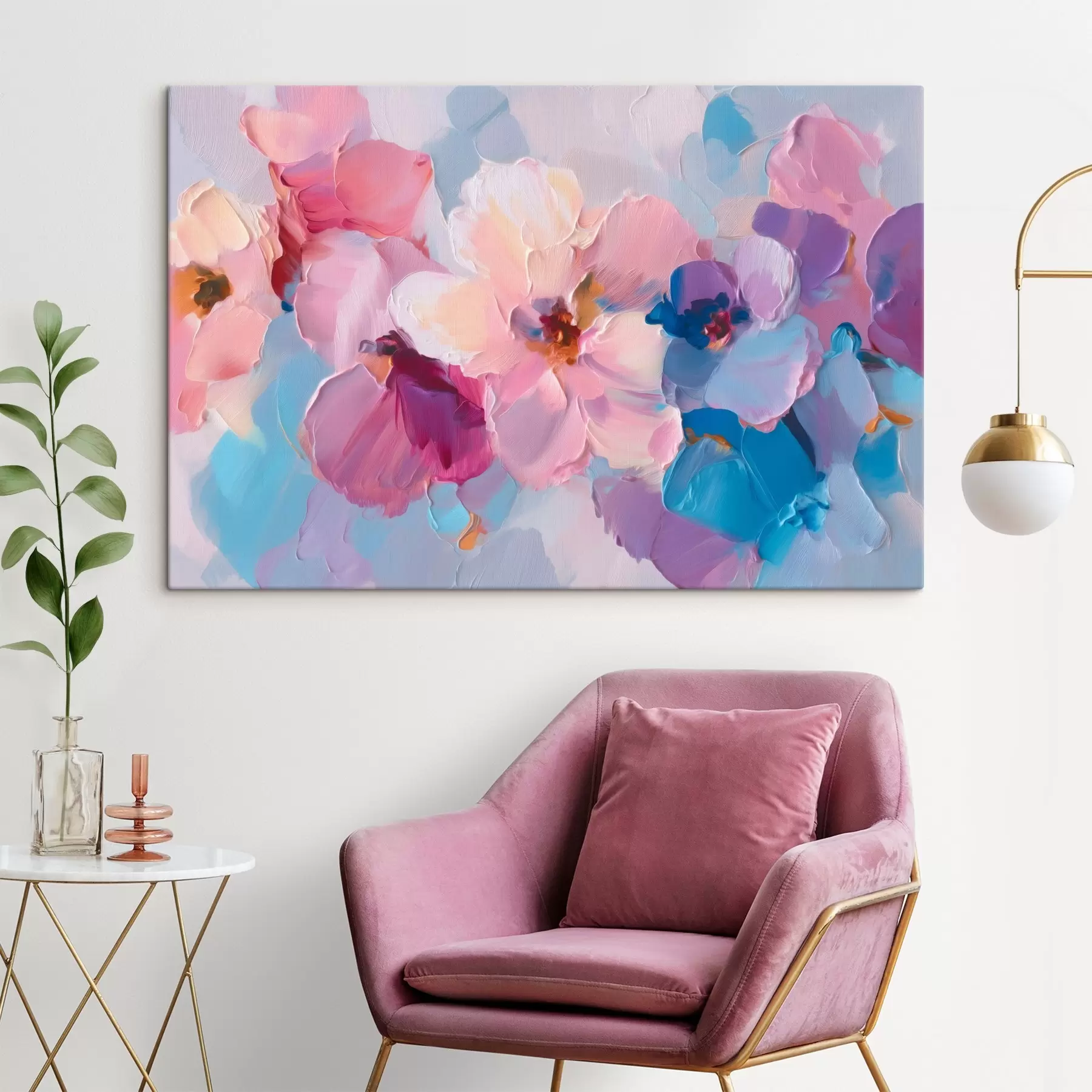  Schilderijen Abstracte bloemen s45232