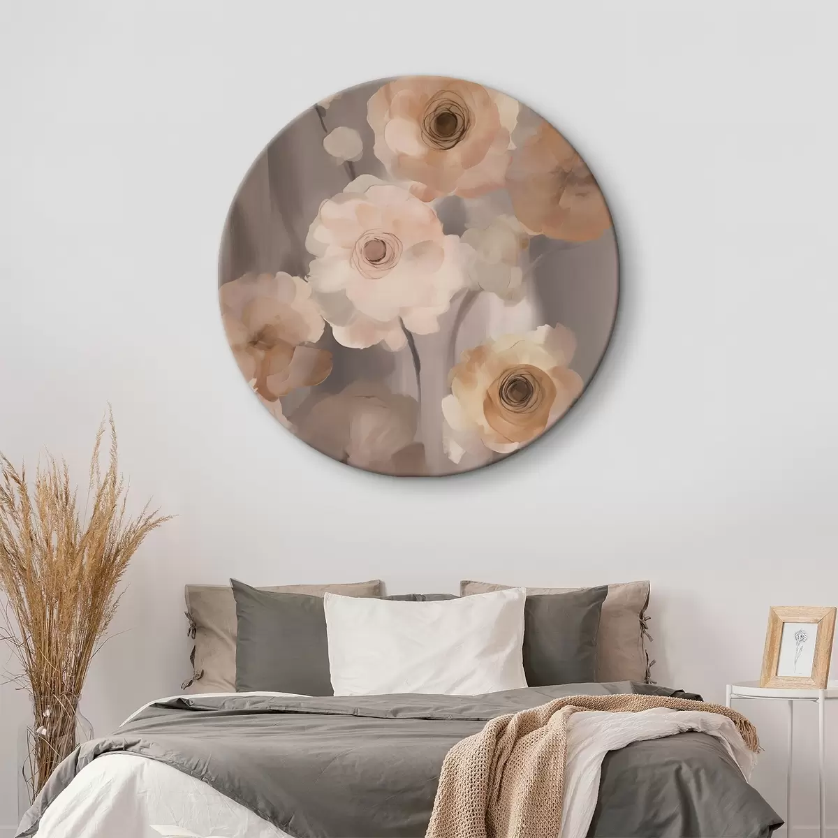 Ronde schilderijen Abstracte bloemen r45161