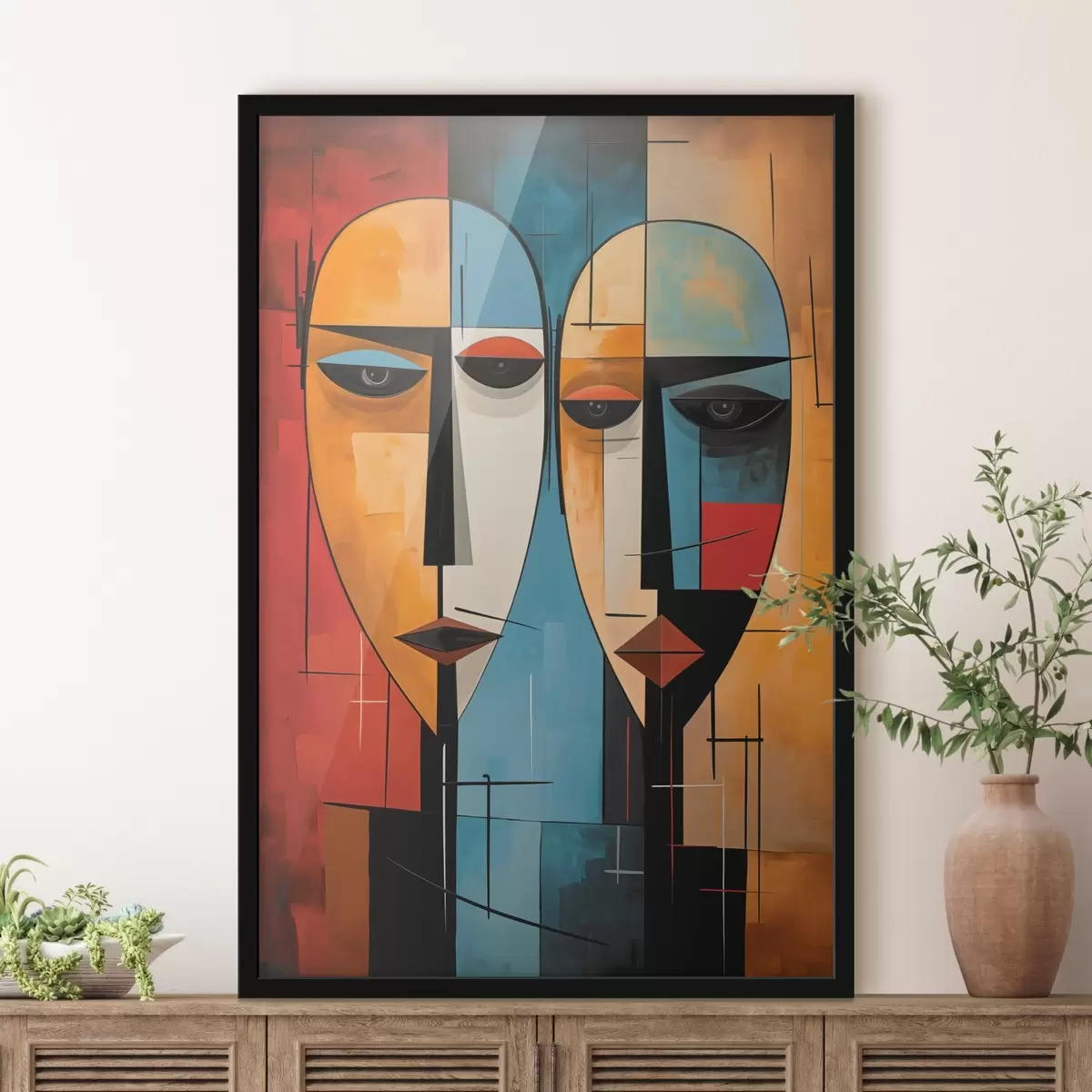 Poster Abstracte gezichten f45236