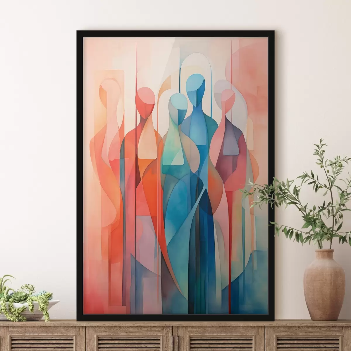 Poster Abstracte silhouetten f45237