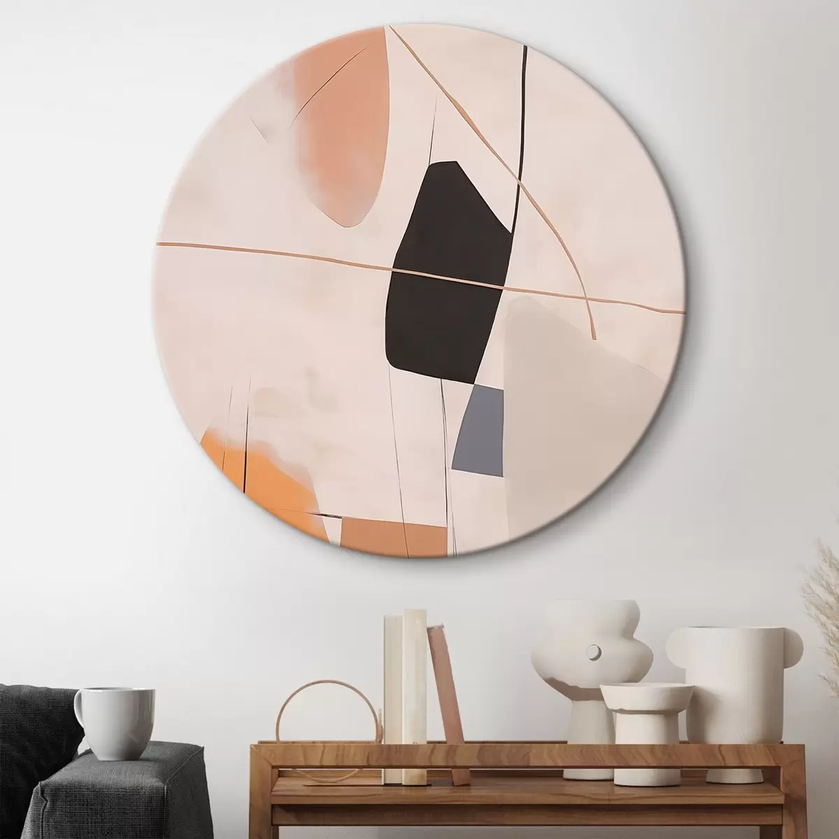 Ronde schilderijen Geometrische abstractie r45299