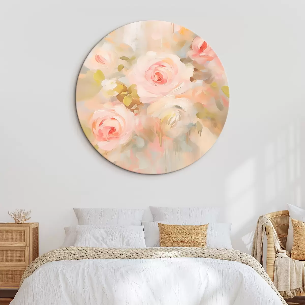 Ronde schilderijen Rozen imitatieschilderij r45302