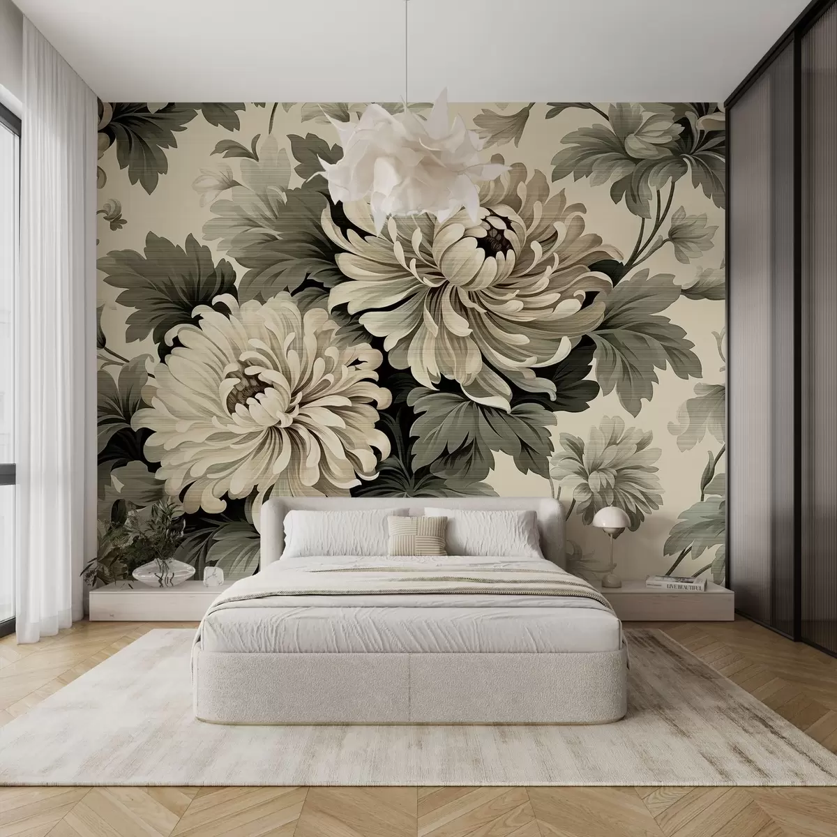 Fotobehang Bloeiende chrysant w04367
