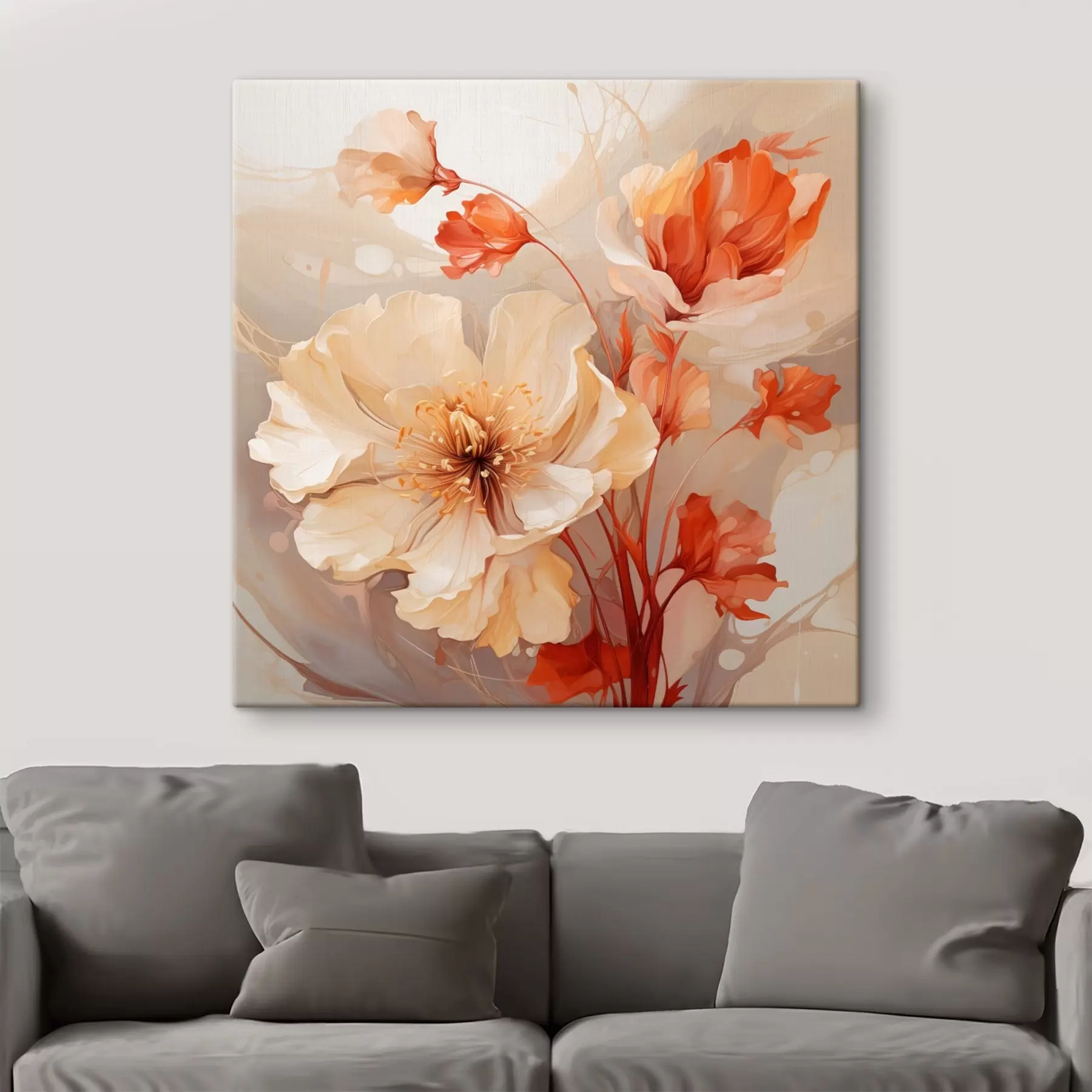 Fotobehang Magische bloemen in pasteltinten in dromerige stijl s45042