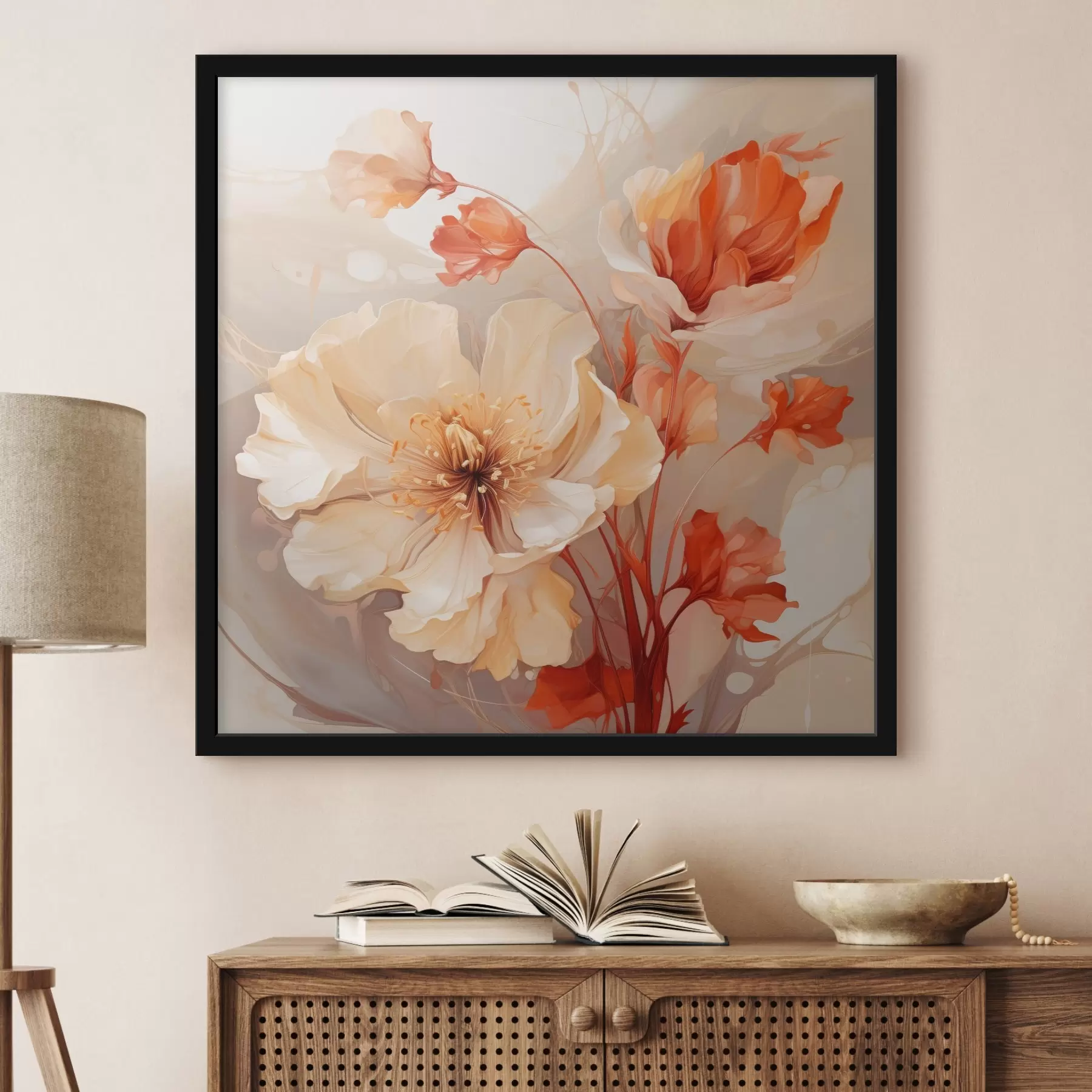 Fotobehang Magische bloemen in pasteltinten in dromerige stijl f45042