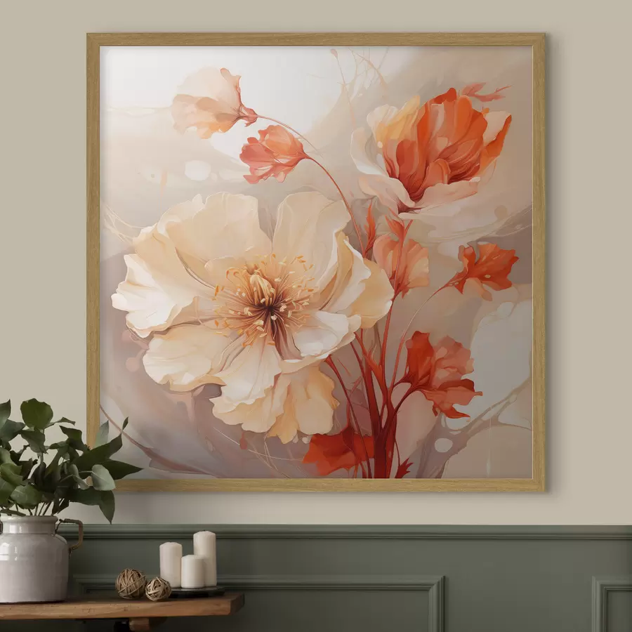 Fotobehang Magische bloemen in pasteltinten in dromerige stijl f45042
