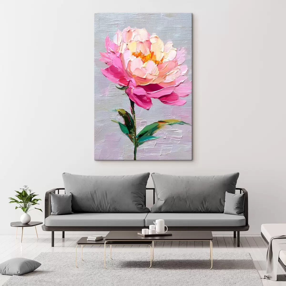  Schilderijen Kunstpioen: levendige compositie in volumetrische stijl s45248