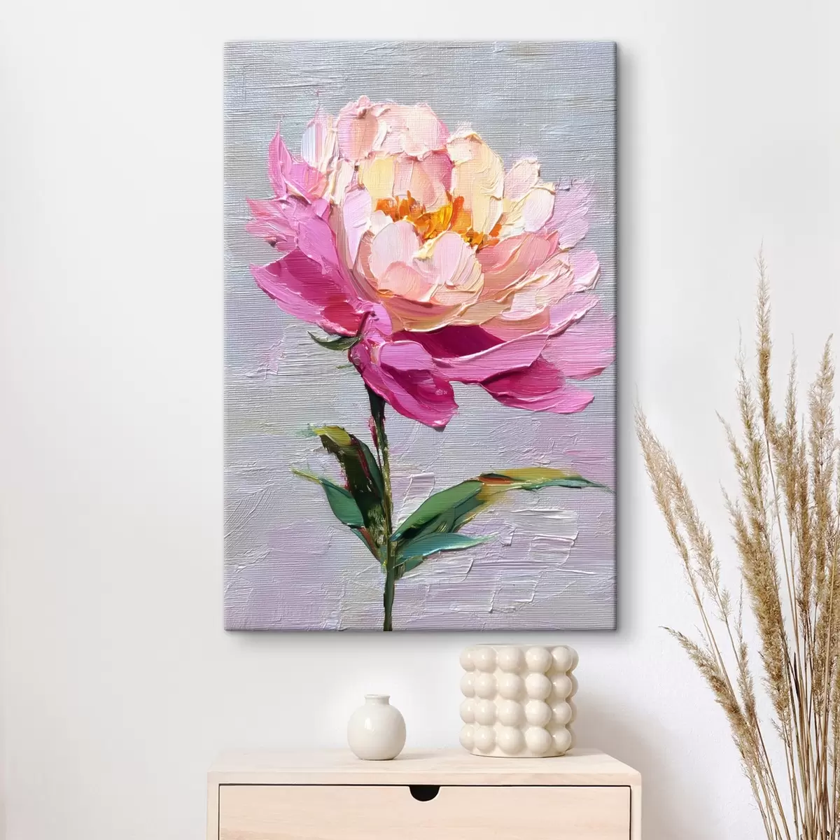  Schilderijen Kunstpioen: levendige compositie in volumetrische stijl s45248