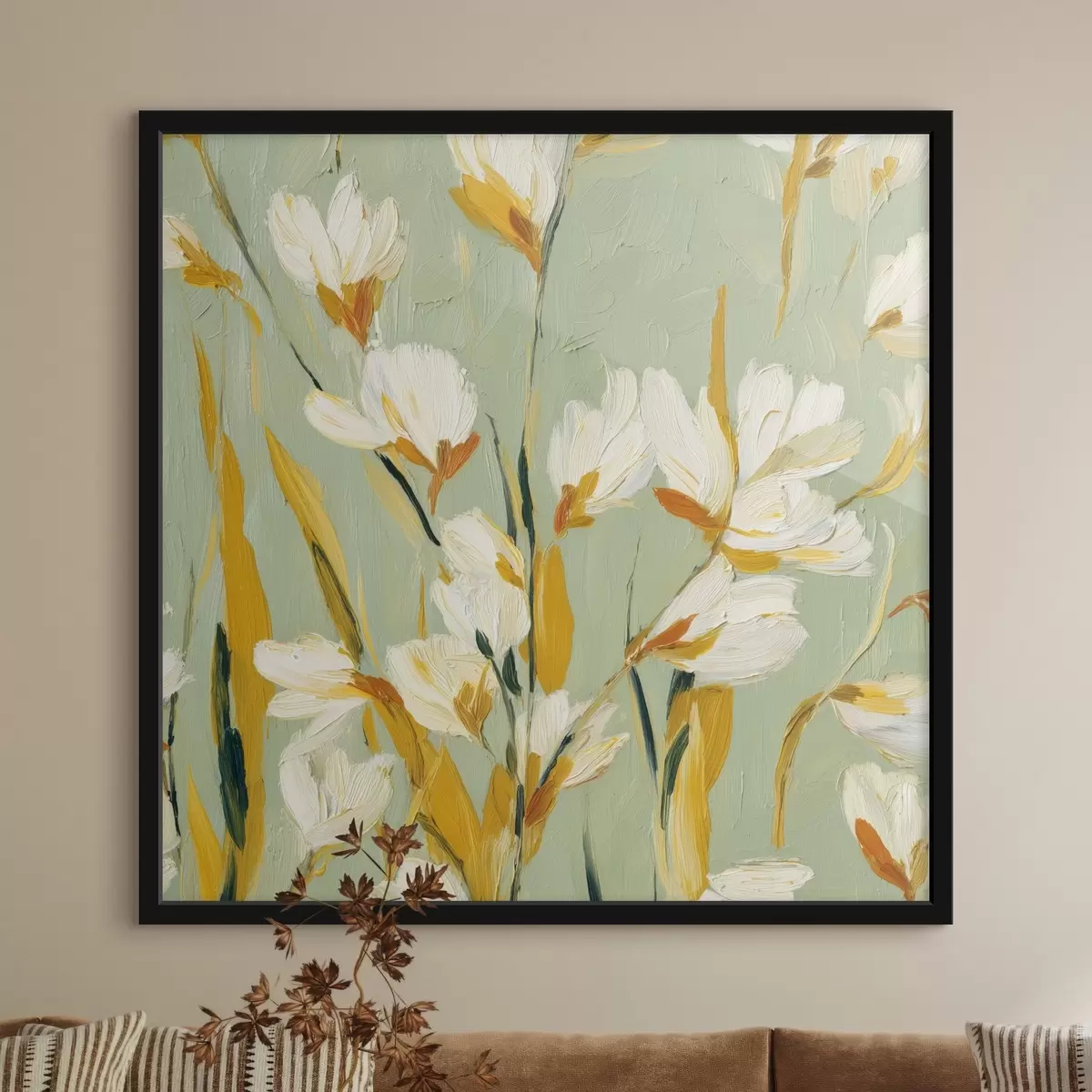 Poster Heldere compositie in volumetrische stijl f45264