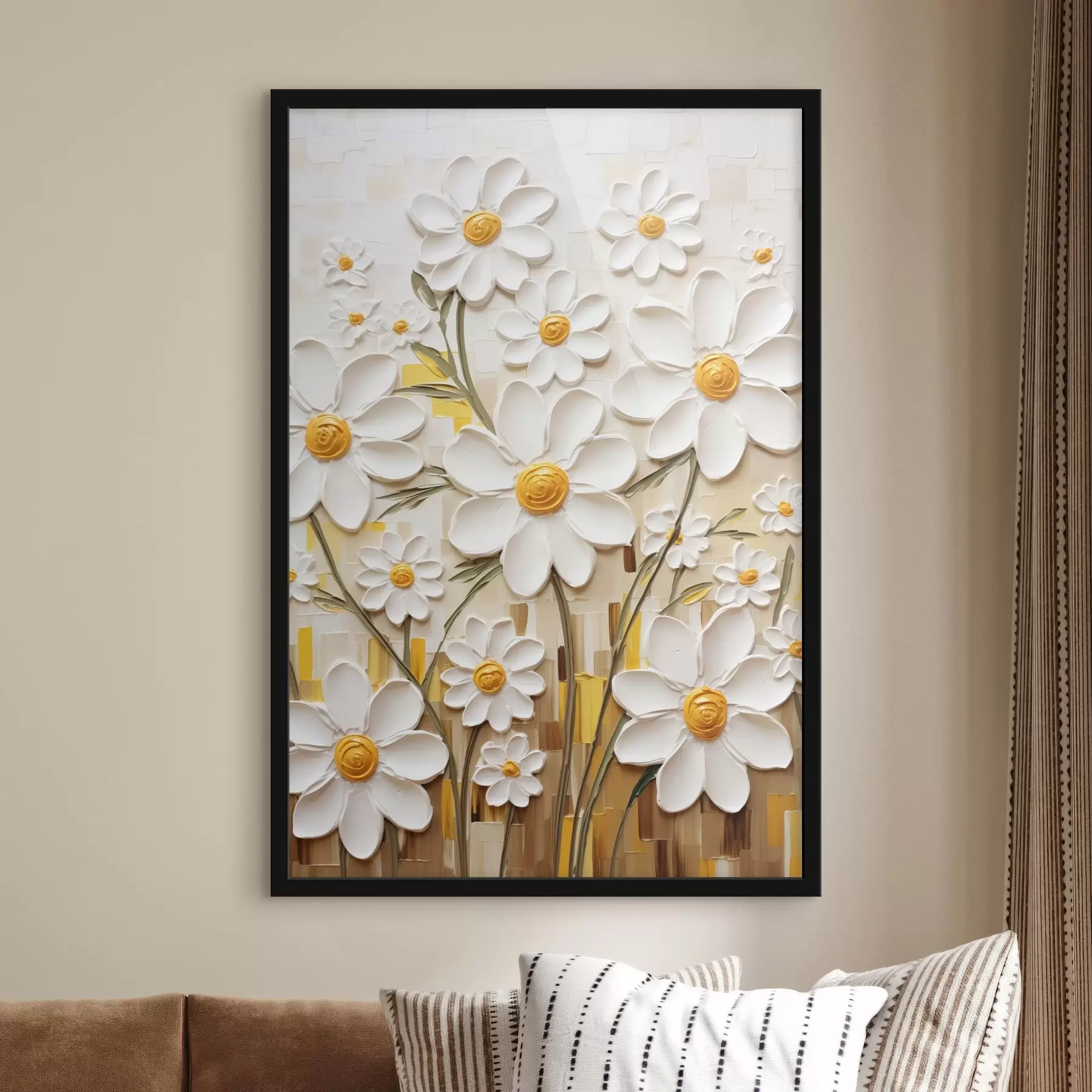 Fotobehang Bloemcompositie in volumetrische stijl met accenten f45267