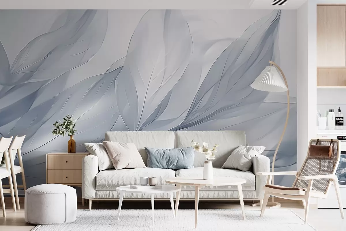 Fotobehang Transparante bladeren w04376v1